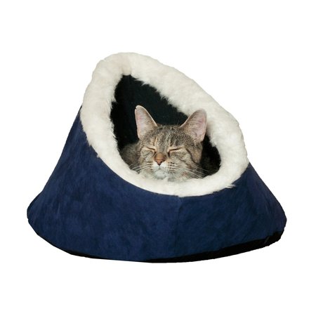 PET ADOBE Pet Adobe Feline Cat Comfort Cavern Pet Bed - Blue 101845AZJ